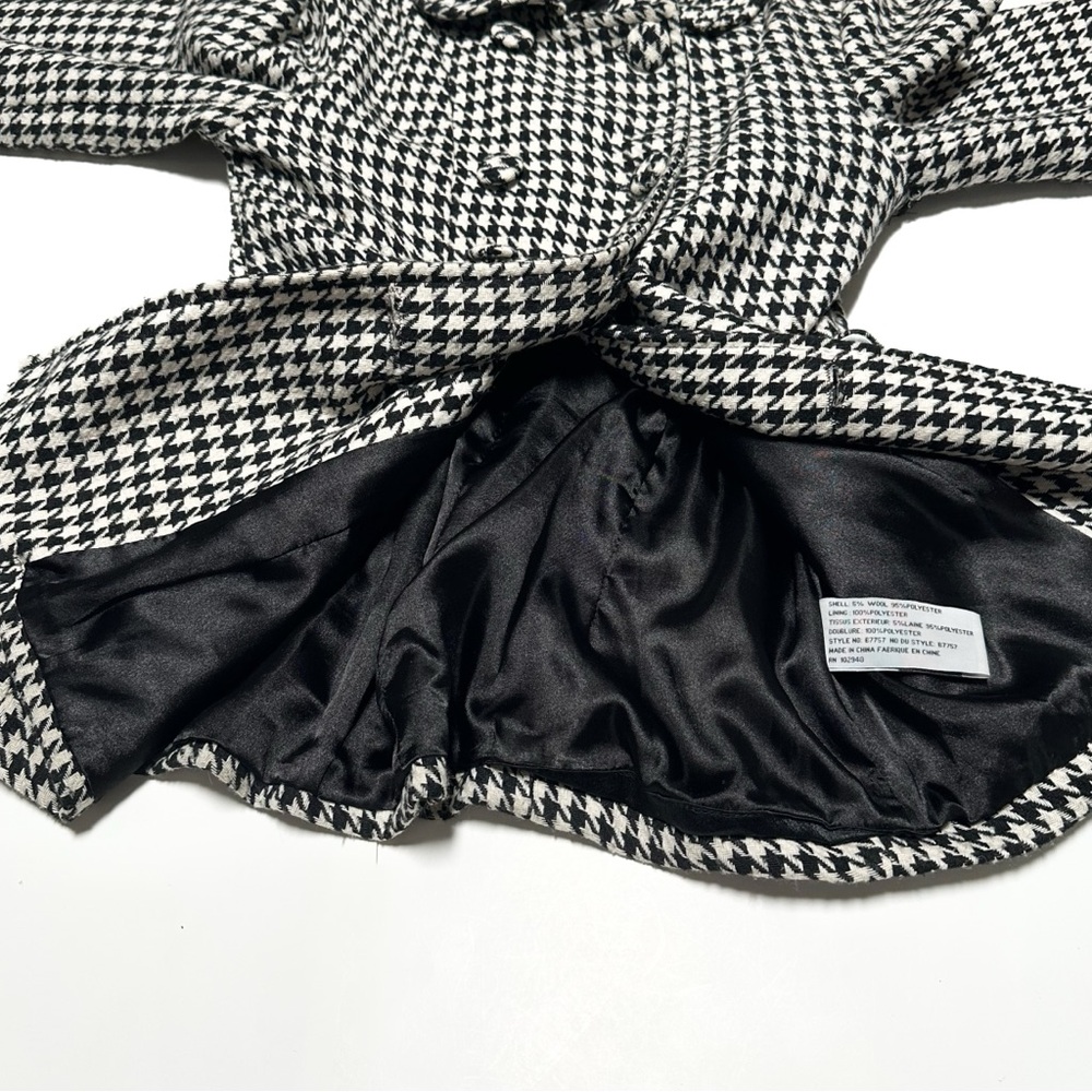 Y2K Urban Outfitters Tulle Houndstooth Double Breasted Princess Pea Coat Jacket - Picture 5 of 9